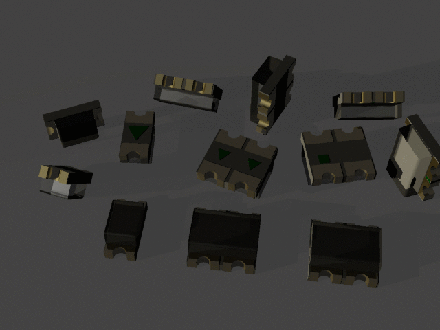 芯片LED的SMD封装0603和0606，高度0.7毫米。单色、双色和三色版本